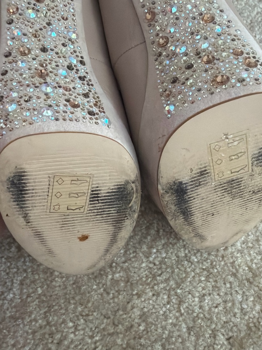 Aldo Crystal-Embellished Blush High Heel Pumps - Picture 6 of 6